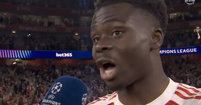 Saka Challenges Interviewer After Arsenal Reaches Champions League Final