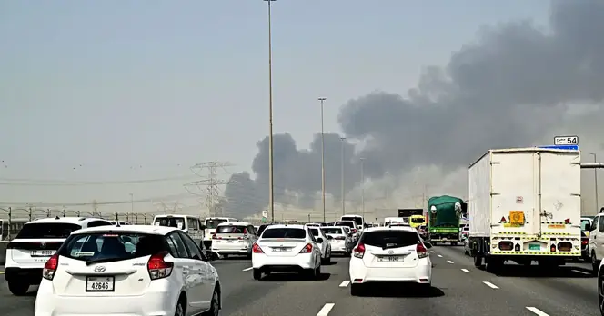 Debris from Intercepted Drones Causes Damage to Buildings in Dubai