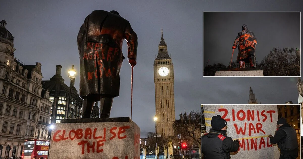 Winston Churchill Statue Vandalised in London, Sparking Public Outrage
