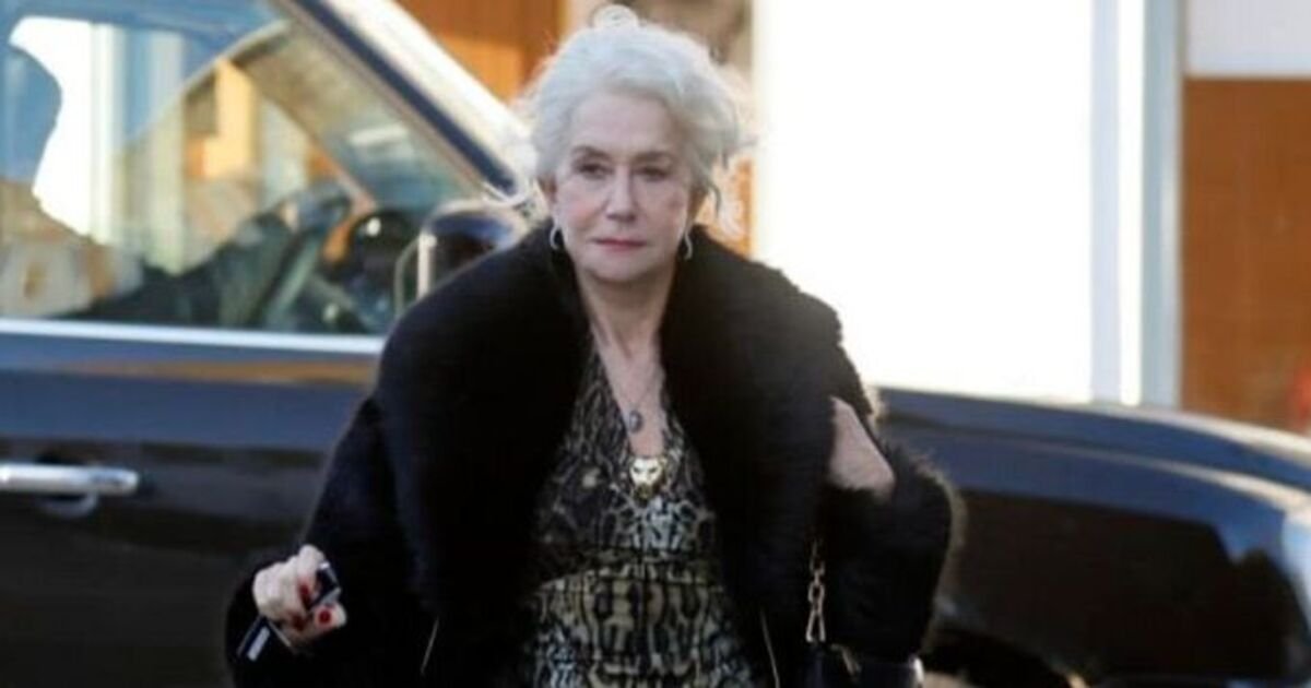 Helen Mirren Filming Season Two of MobLand in Trendy Leather Outfit