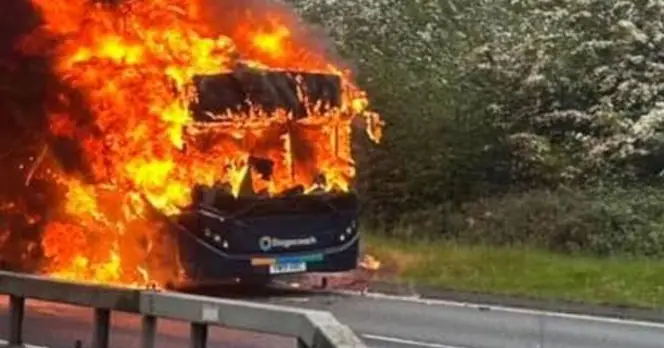 Coach Fire Closes Humber Bridge, Causing A15 Traffic Delays