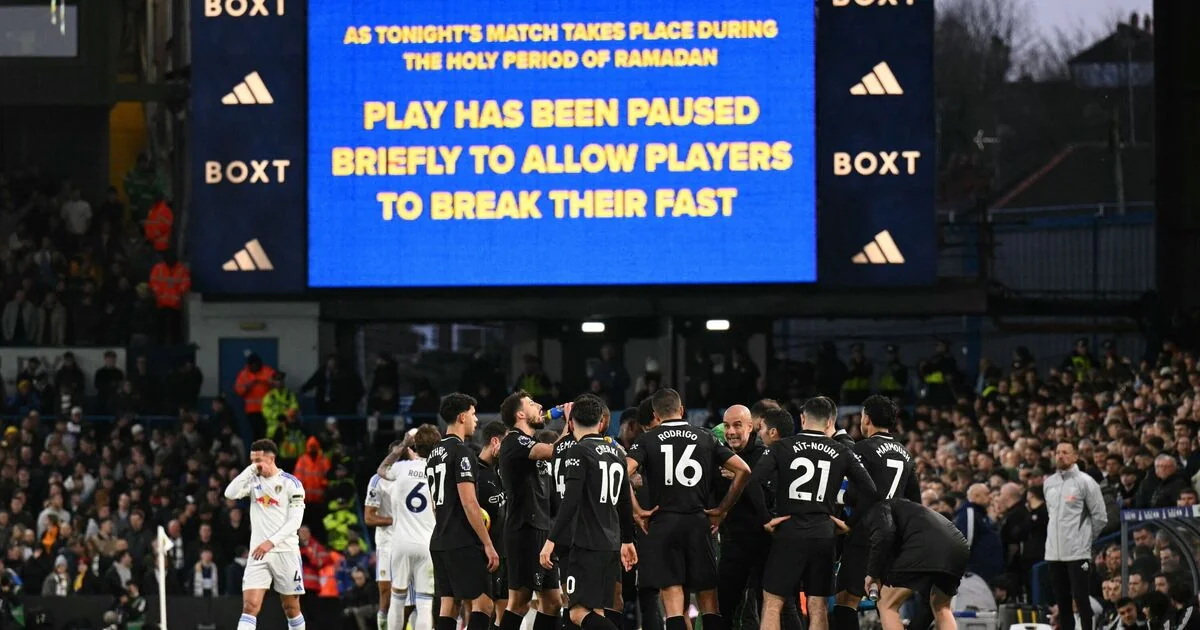 Leeds vs Man City Match Halted for Ramadan Observance Amid Fan Reactions