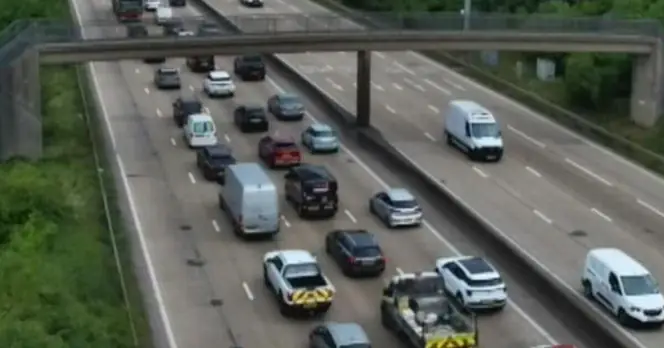 M25 Leads to Major Delays Following Vehicle Fire Causing Six-Mile Traffic Jam