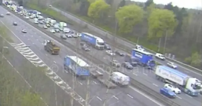 M56 Near Manchester Airport Blocked by Crash Amid Easter Travel Delays