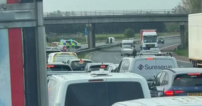 M6 Collision Near Junctions 33 and 32 Causes Major Delays for Drivers