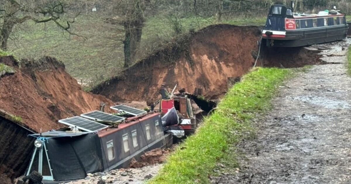 Major Incident Declared After 50-Metre Sinkhole Swallows Canal in Shropshire