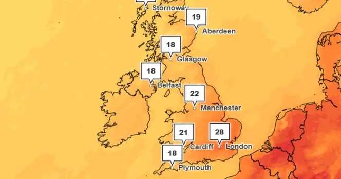 Met Office Predicts 28C Heatwave Across Southern UK This Weekend