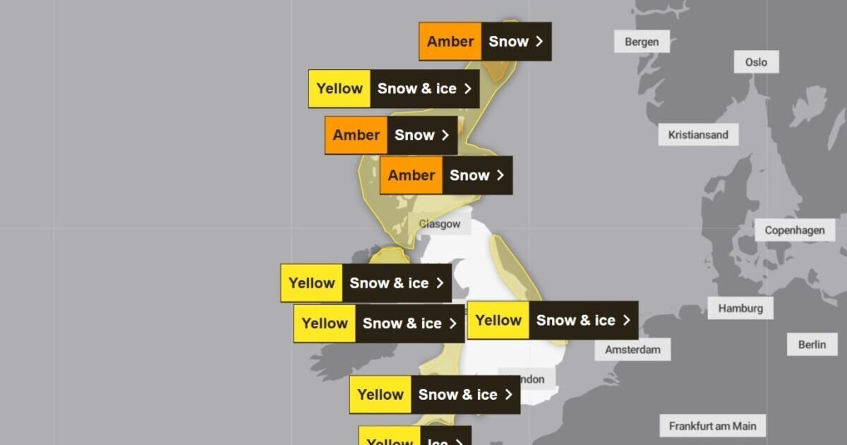 Met Office Warns 14 UK Regions to Prepare for Monday Snowfall