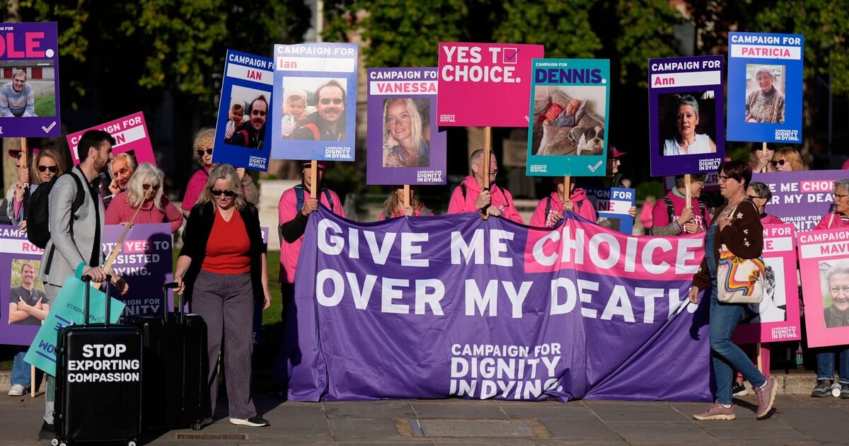 Campaigners Rally Outside Parliament to Support Assisted Dying Reform