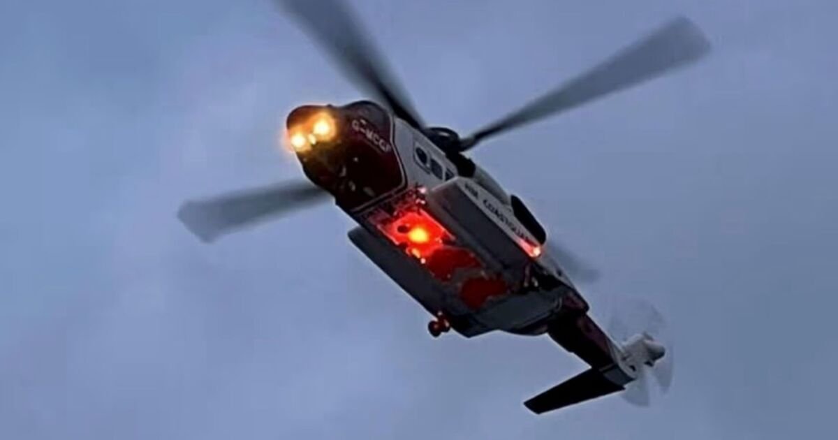 Coastguard Helicopter Responds to Emergency in Newquay Amid Police Presence