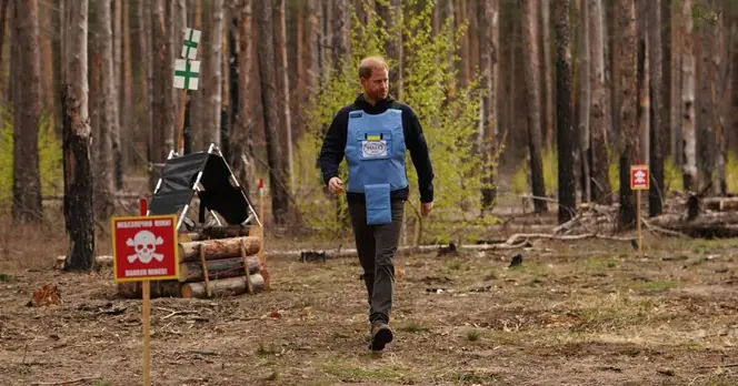 Prince Harry Visits Ukraine to Address Landmine Crisis in Bucha