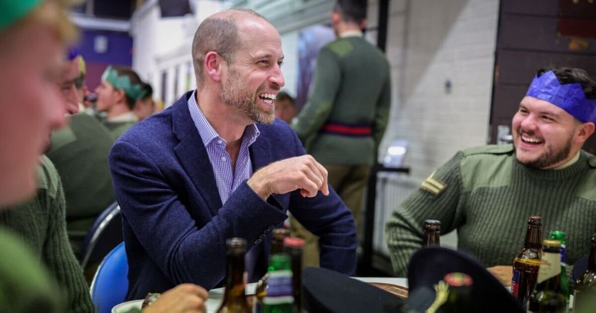 Prince William Surprises Welsh Guards at Christmas Party in Windsor