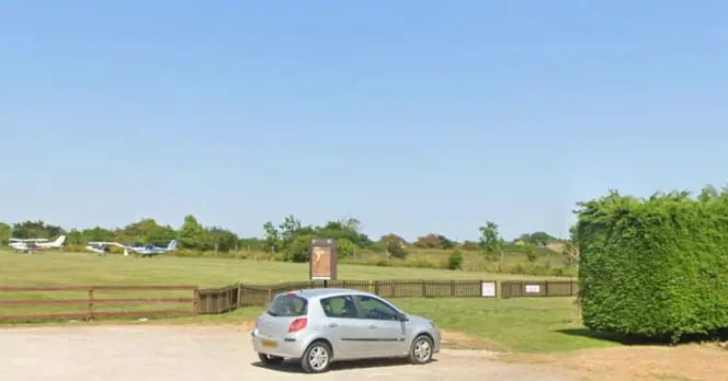 Smoke billows from RAF plane following crash at Clacton Airfield
