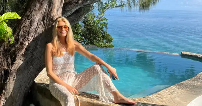 Tess Daly Wows Fans in String Bikini During Caribbean Getaway