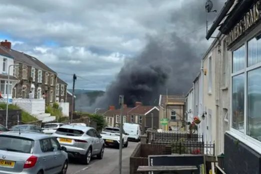 Major Fire Erupts Near Swansea City Centre, Smoke Visible for Miles