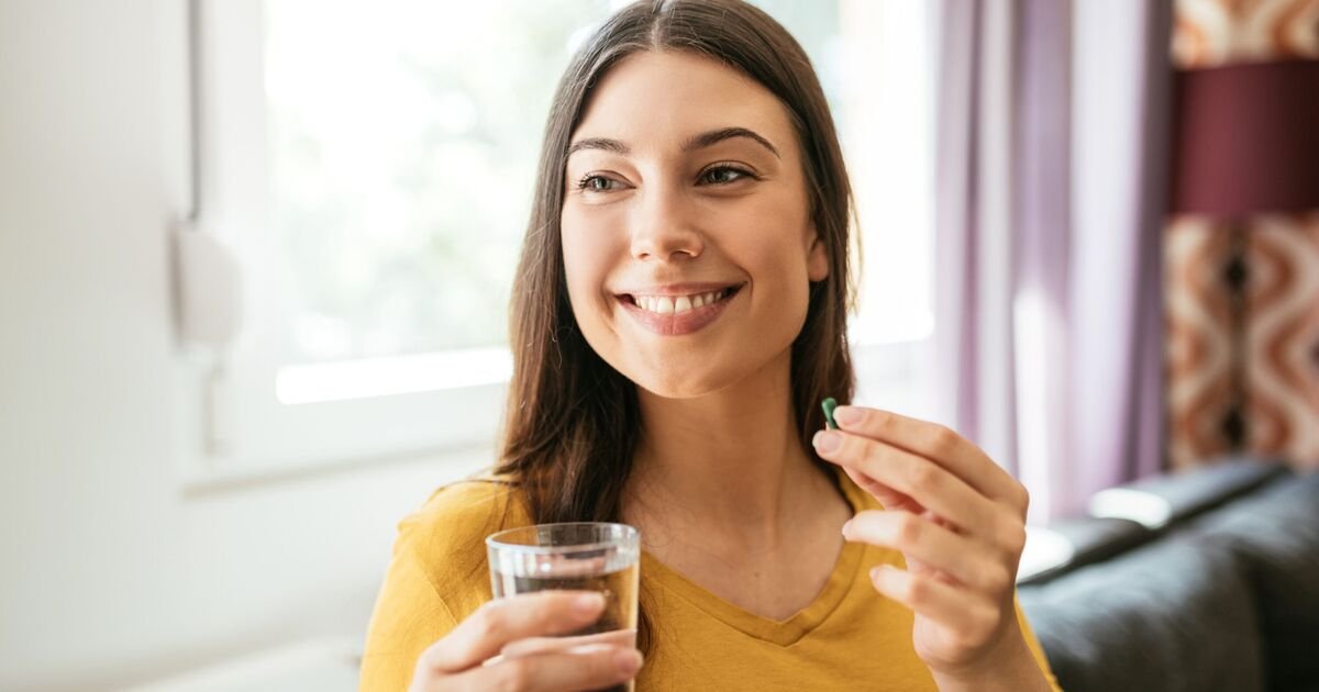 Young Woman Supplements Her Diet for Better Health