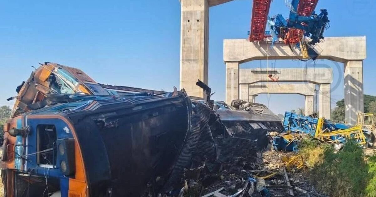 Crane Train Collision in Thailand Claims 22 Lives, Over 30 Injured