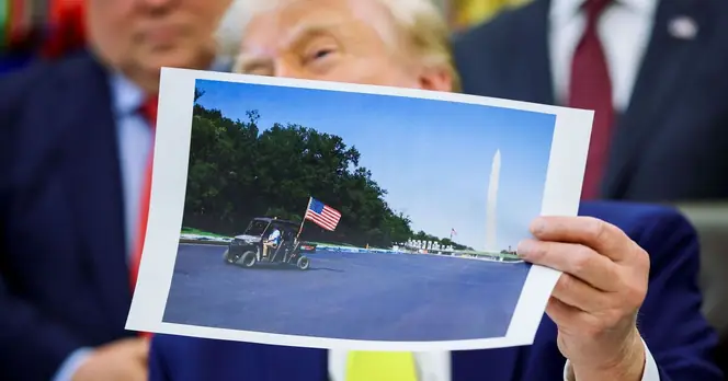 Trump Attributes Lincoln Memorial Reflecting Pool Damage to 'Vandals' Amid Arrest of Former Olympian
