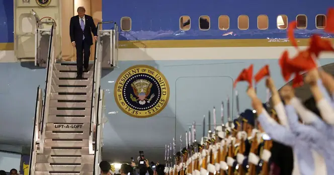 Trump's China Visit Raises Health Concerns After Stumbling on Aircraft Steps