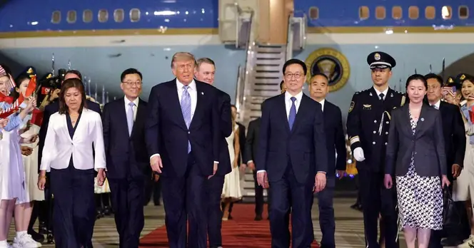 Trump Arrives in Beijing for Tense Talks Amid Trade Disputes