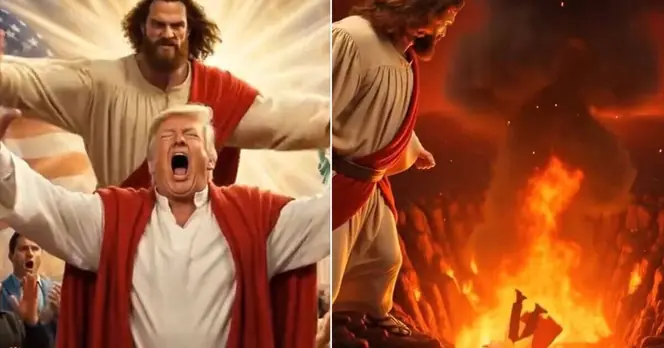 Iranian Embassy Creates Controversial AI Image of Jesus Assaulting Trump