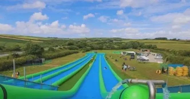 Newquay Opens New 440ft Slip and Slide Park for £14 Entry
