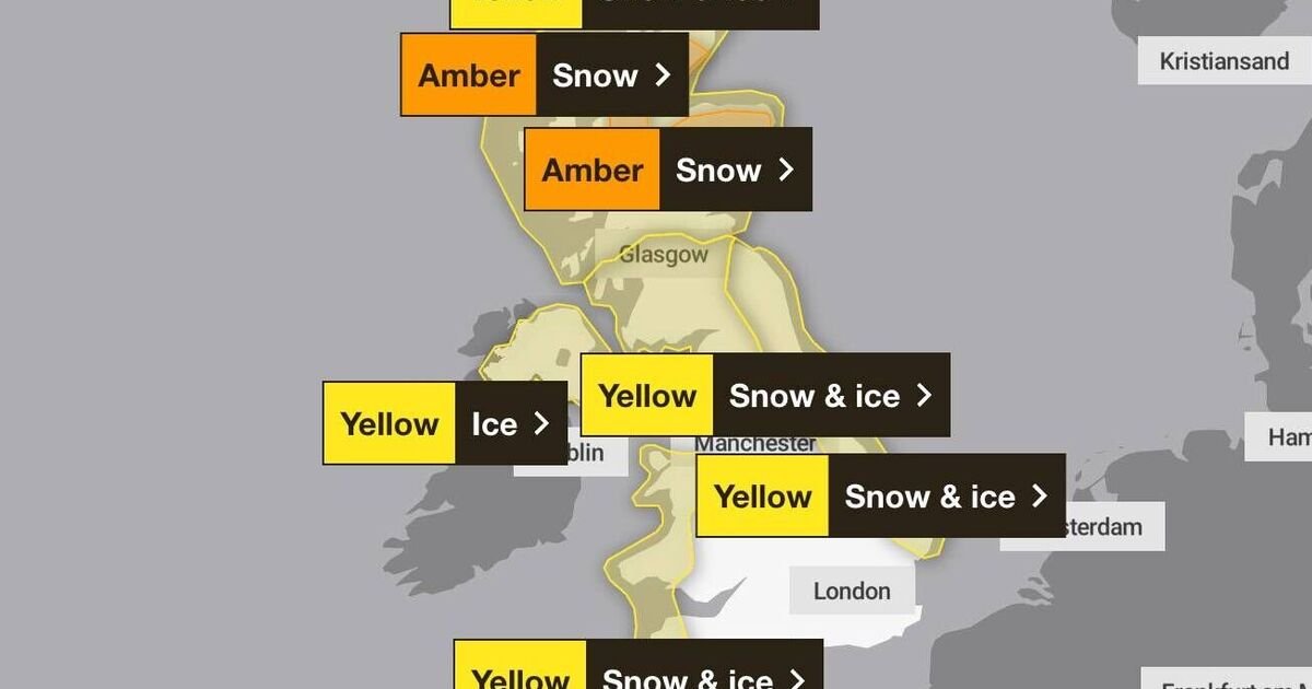 Met Office Issues Amber Warnings for Heavy Snow Across the UK