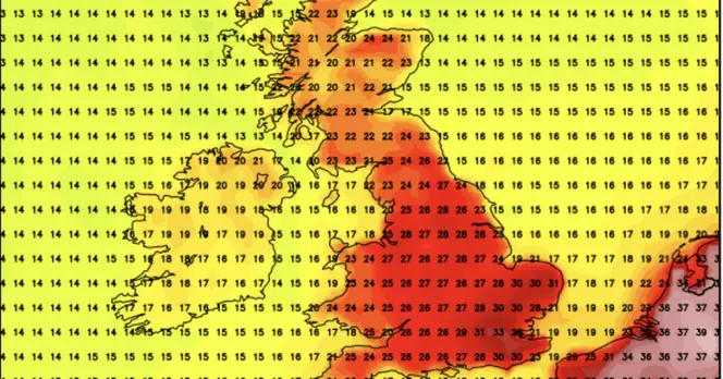 UK Weather Forecasts Predict Scorching 34°C Heatwave Across Eight Counties