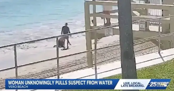 Woman Who Saved Drowning Man Discovers He’s Wanted for Double Murder