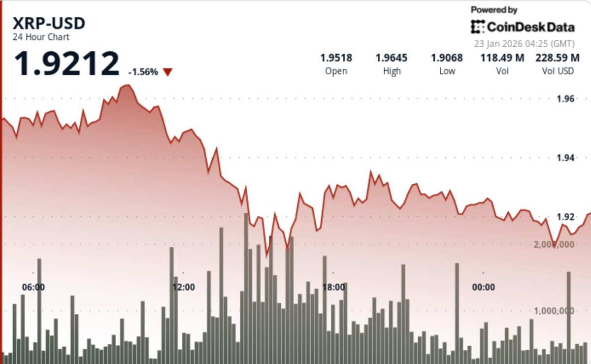 XRP Falls to $1.93 Despite Initial Signs of Recovery